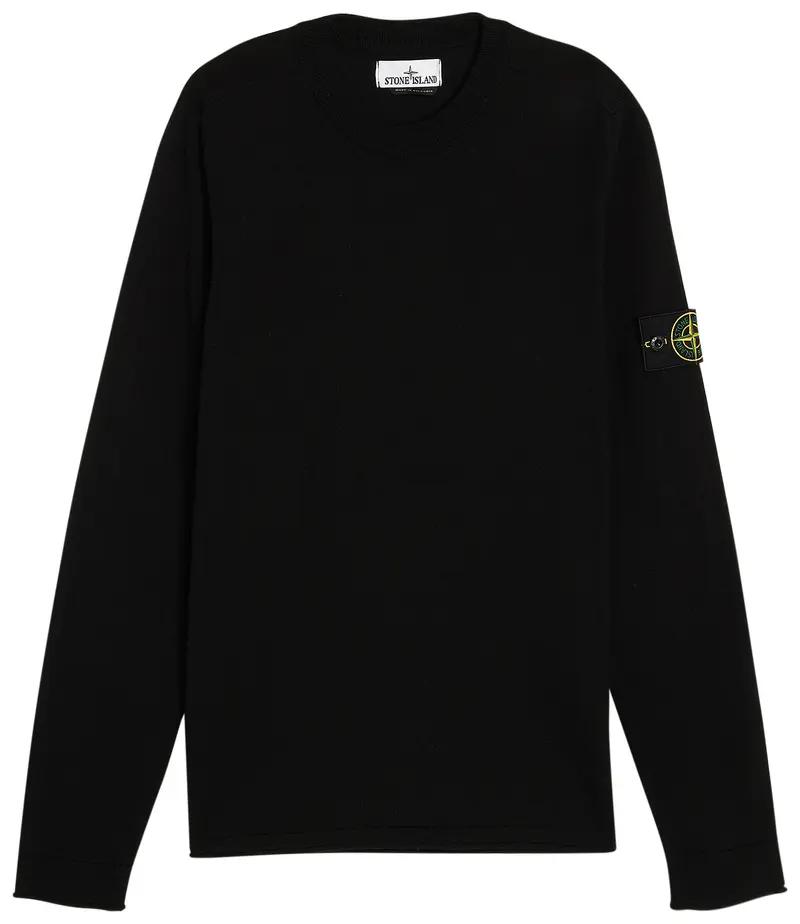Stone Island Light Raw Stocking Stitch Sweatshirt Black